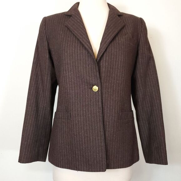 Vintage Daniel for Spellbound Pinstripe Wool Blazer Jacket Size 8 - Picture 2 of 10
